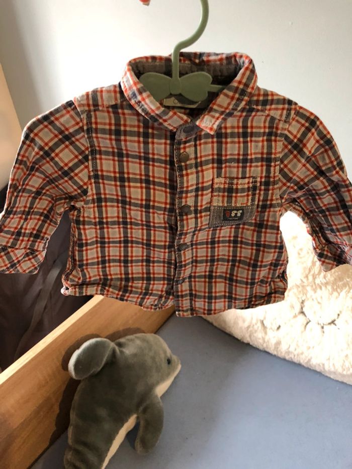 Chemise manche longue Obaïbi garçon 6 mois