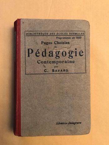 Pages choisies de Pédagogie contemporaine