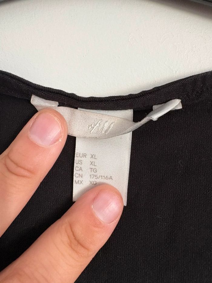 Body noir H&M avec volants - Taille XL - photo numéro 2