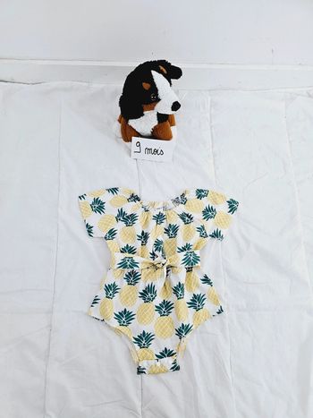 Bodie habillé ananas fruits  bébé fille 9 mois shein
