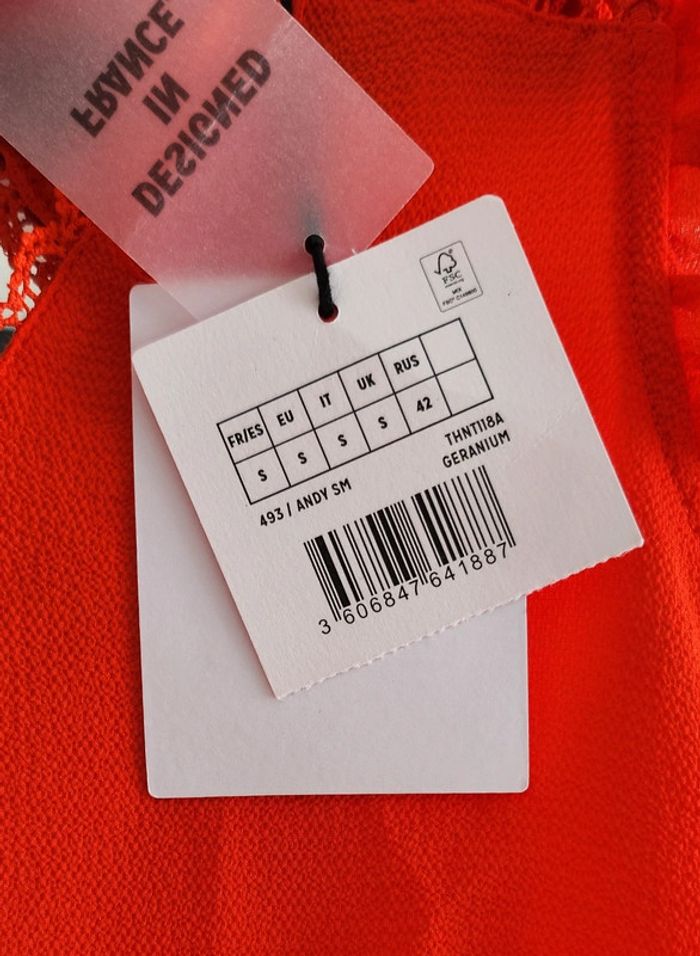 Débardeur orange taille S Naf Naf - photo numéro 5