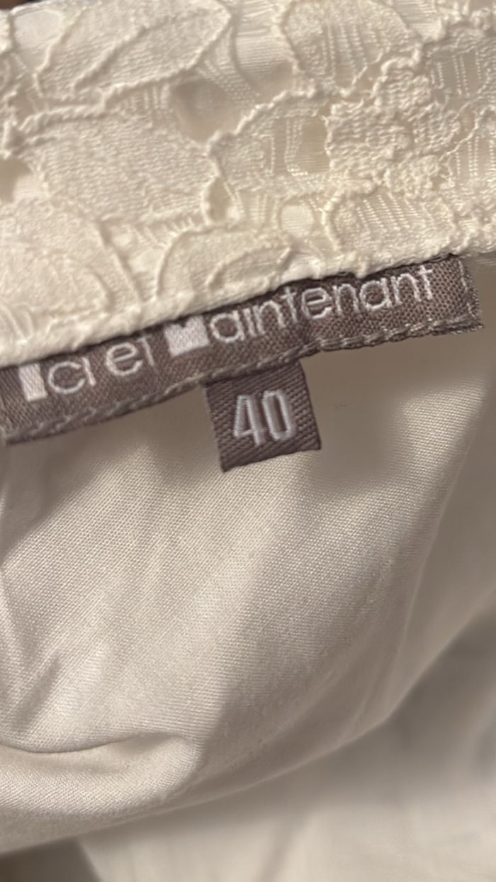 Blazer dentelle blanc fleuries Ici Et Maintenant T40 - photo numéro 5