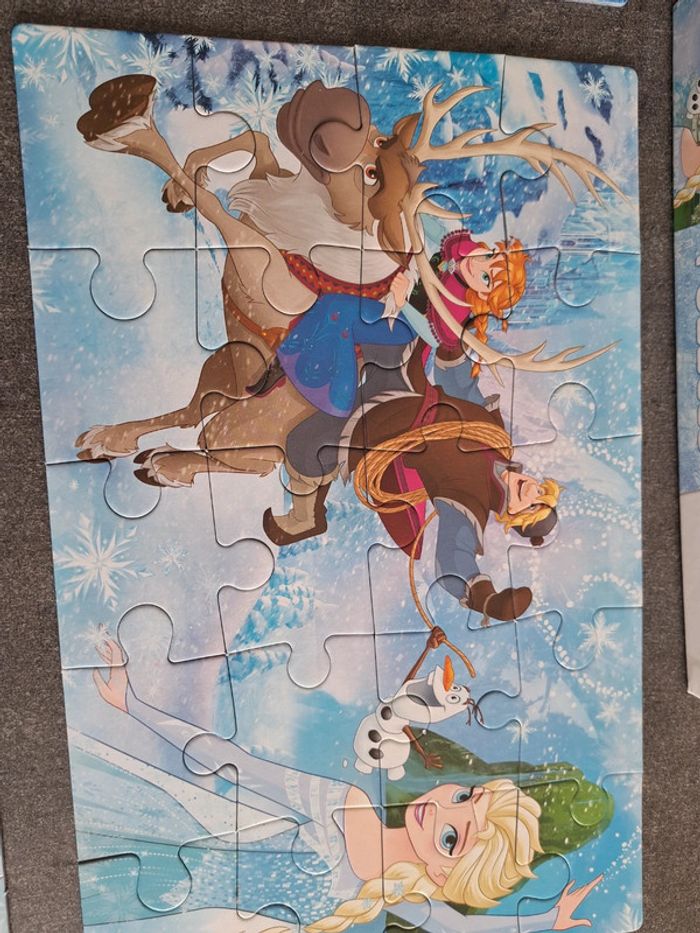 4 Puzzles reine des neige 20/60/100/180 pieces - photo numéro 3