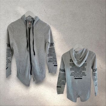 Veste longue zippée à capuche imprimée taille 10 ans fille