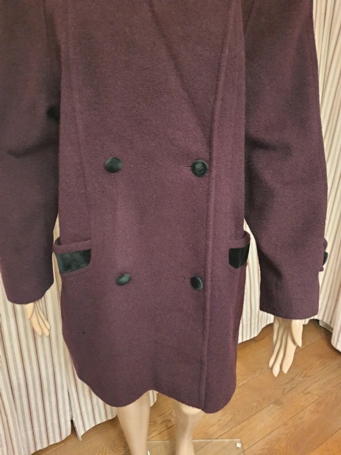 Manteau bordeaux Cristel fr 42 en 70%laine - photo numéro 20