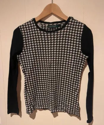T-shirt pied-de-poule Lauren Ralph Lauren – Taille S