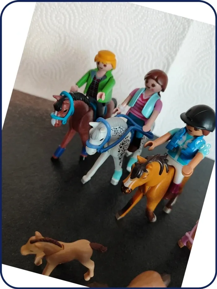Lot chevaux et cavalier playmobil - photo numéro 5