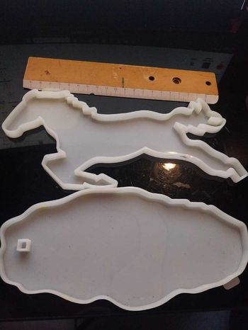 Moule silicone cheval et sa base