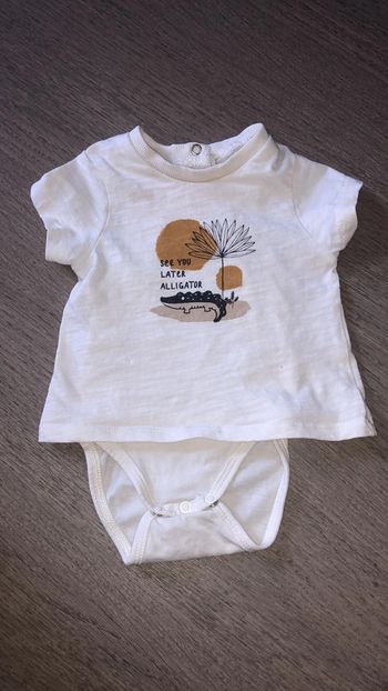 Body avec t-shirt intégré alligator