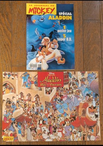 Ancien journal de mickey 

N°2317
Novembre 1996
Avec 4 fiches

+ cadeau : Poster jeu Aladdin 
(⚠️ Le poster est détaché du magazine)

Légères traces d'usure mais bon état 

Cf photos 

Ce magazine comprend les pages suivantes :

- bd Aladdin 
- artic