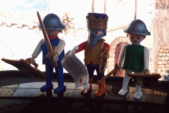 Playmobil Vintage Le roi et ses gardes relookés Chevaliers Empereur