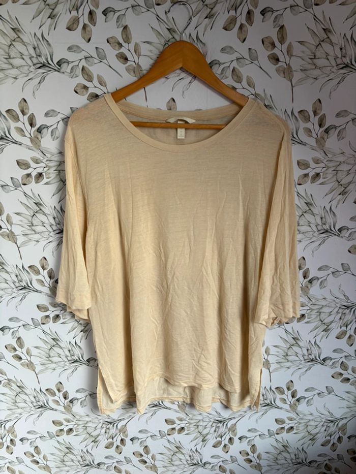 Tee shirt large beige h&m