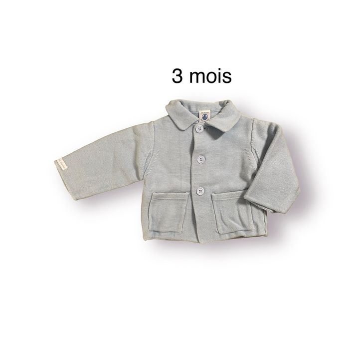 Petit Bateau Gilet chaud bleu Taille 3 mois