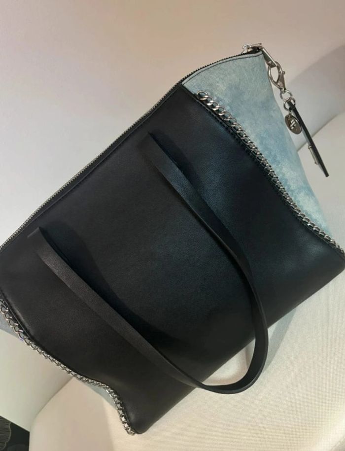 Sac femme Kaporal cuir noir et jeans - photo numéro 2