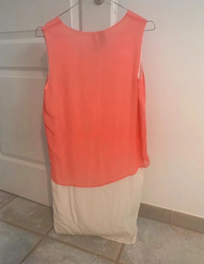 Robe Mango crème et corail taille xs - photo numéro 2