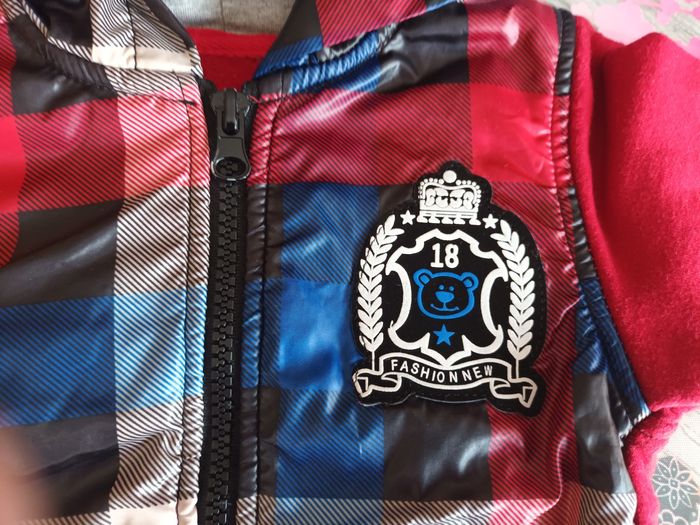 Blouson  à  carreaux  rouge  6 mois  Tom et Kiddy - photo numéro 3