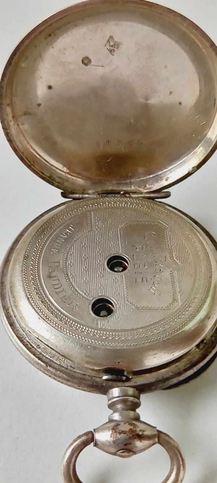 Montre ancienne à gousset - Cylindre - Jeanne Baudier – Argent – vers 1900. - photo numéro 4