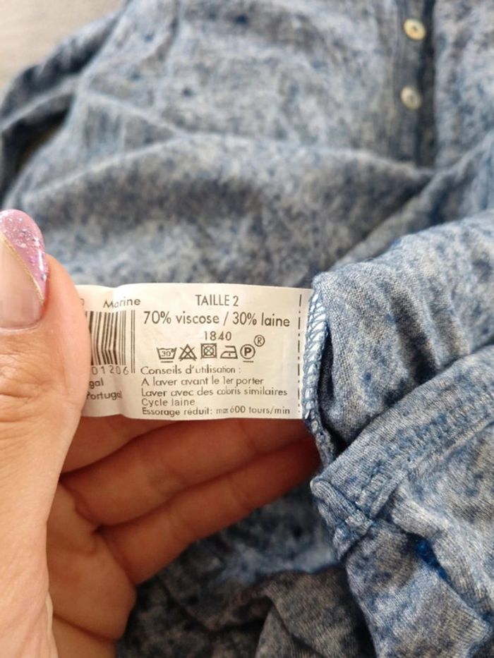 C54 blouse bleu Monoprix T2 - photo numéro 3