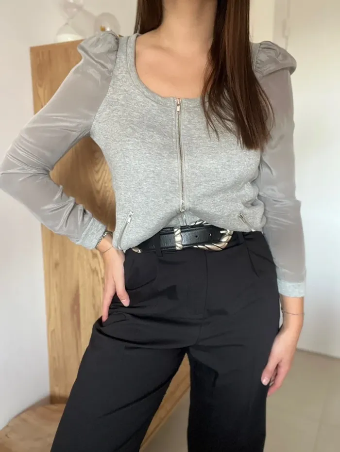 Veste/gilet gris en soie Two Days