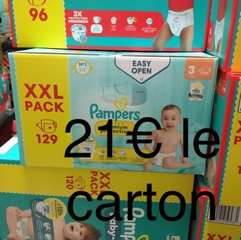 129 couches Pampers premium protection taille 3