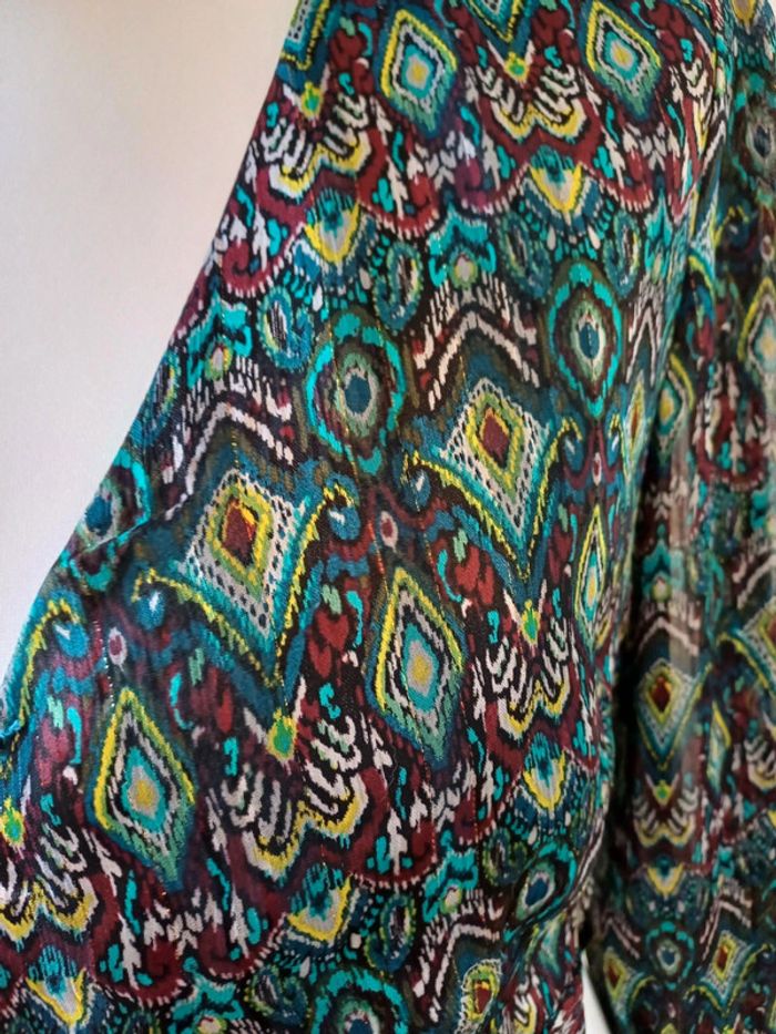 Blouse cache-coeur à motifs taille XL 42 - photo numéro 3