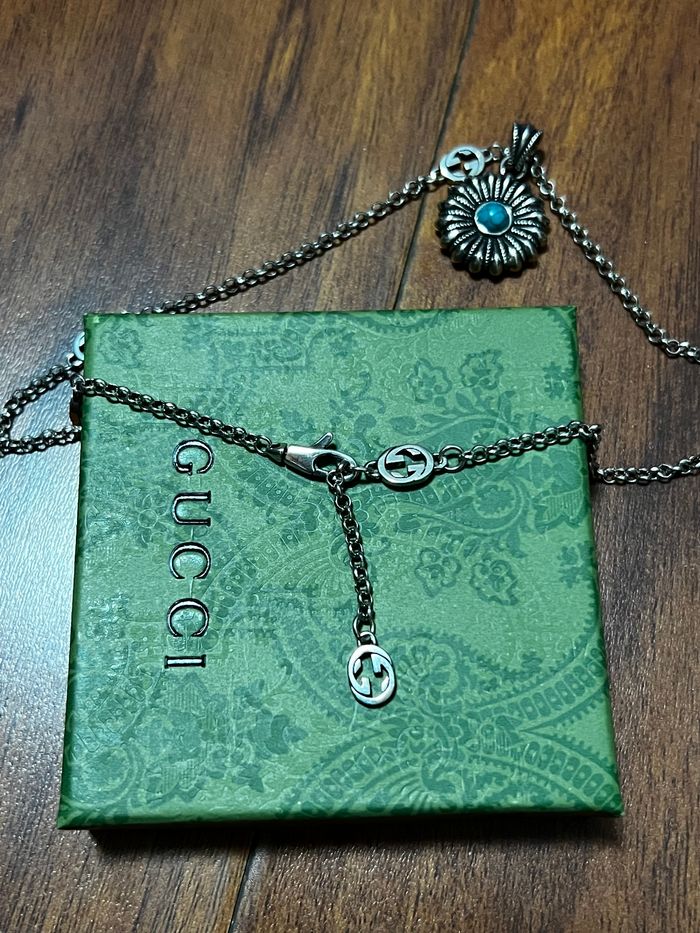 Collier iconique Gucci en argent sterling, motif tournesol. - photo numéro 4