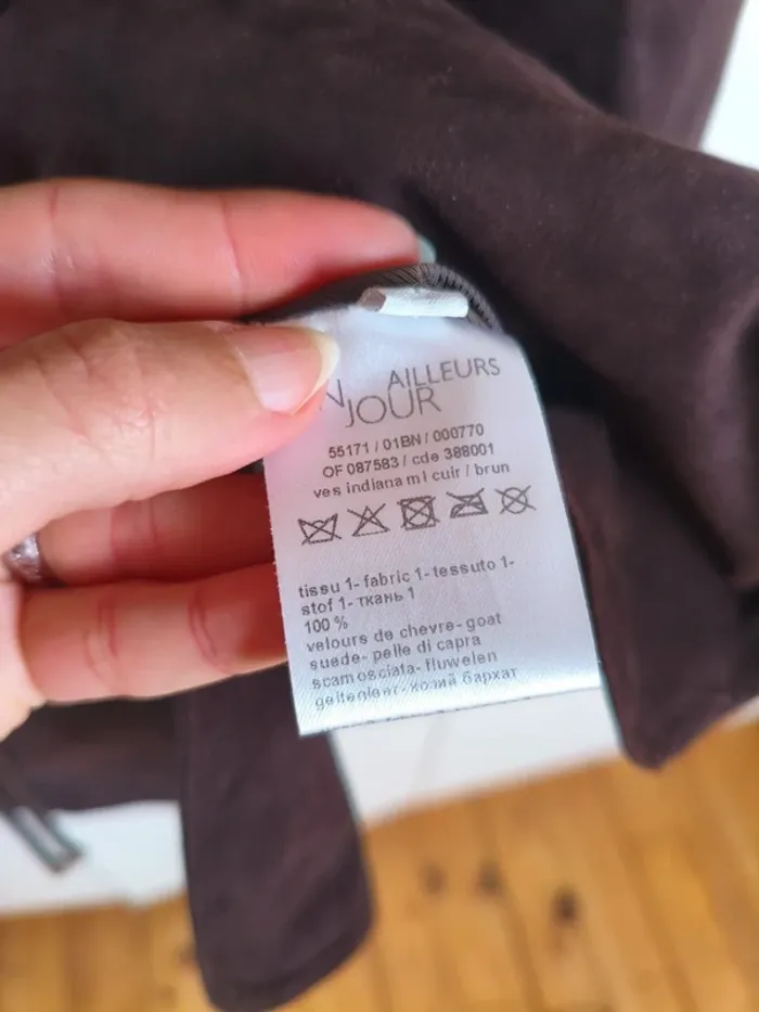 Veste en cuir marron - photo numéro 10