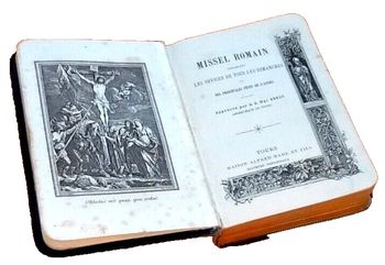 Missel Romain  (1903) Monseigneur René François Renou archevêque de Tours