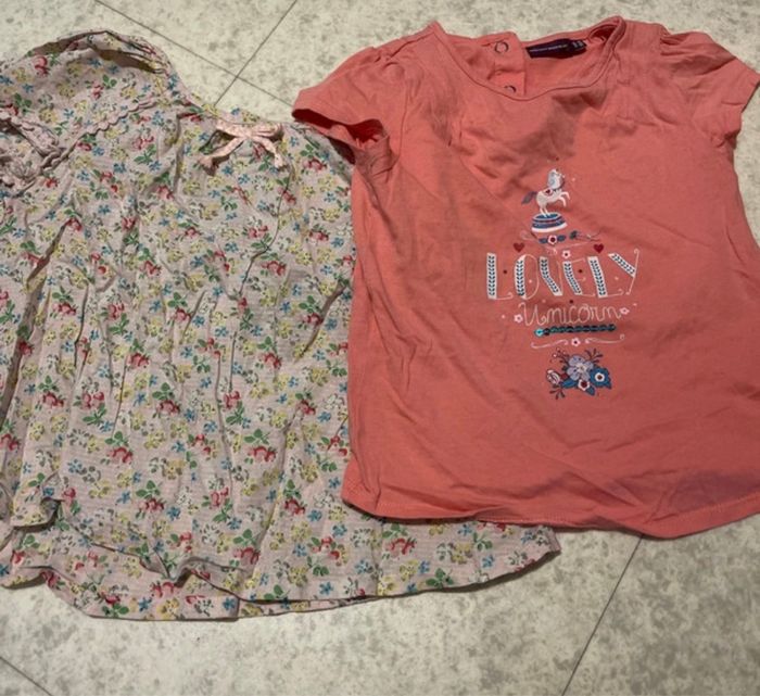 Lot de 2 t-shirt fille