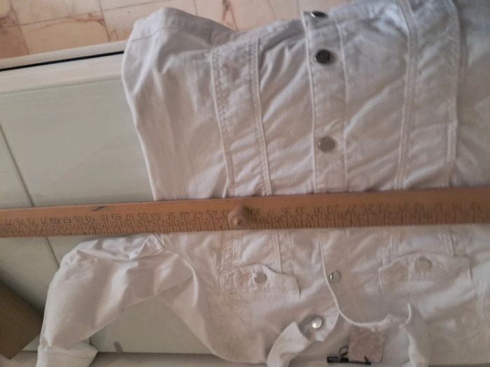 Leconte veste blanche été en jean T.46 neuve - photo numéro 14