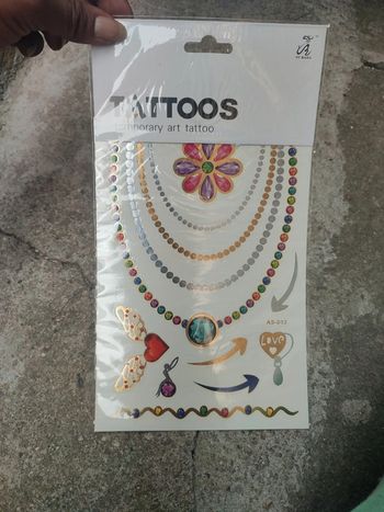 Tatouage temporaire plaquette