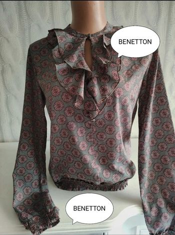 Blouse col jabot Benetton taille S