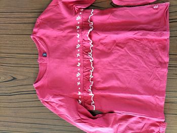 Tee-shirt tunique manches longues rose sergent major en 8 ans