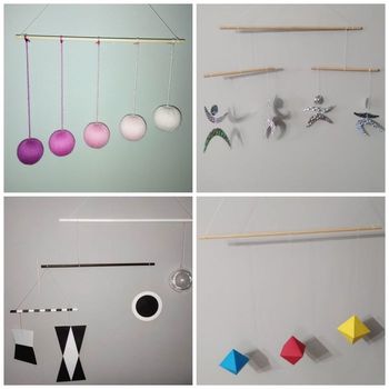 Neuf lot de 4 mobiles Montessori