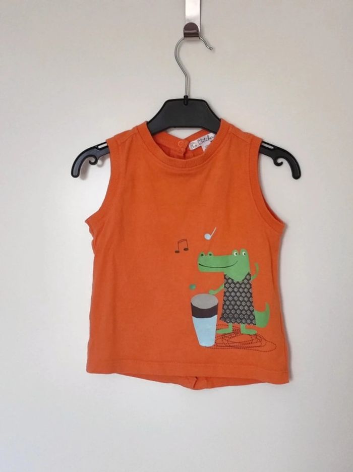 Débardeur orange crocodile vert / Kitchoun - 12 mois