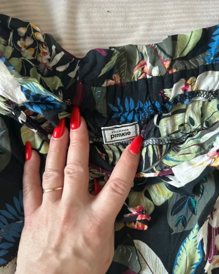Pantalon fluide fleurie coloré taille L pimkie léger - photo numéro 3