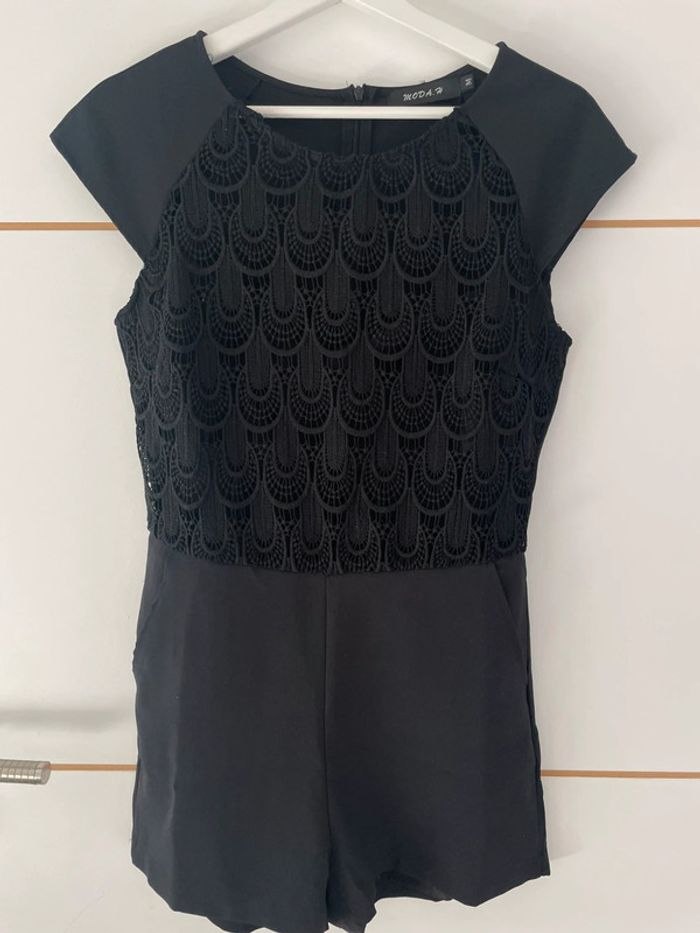 Combishort dentelle noire M - photo numéro 2