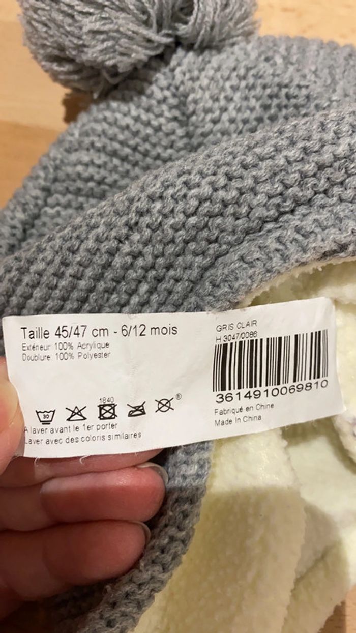 Adorable bonnet 6/12 mois - photo numéro 3