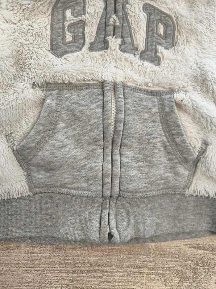 Gilet zippé bi-matiere polaire garçon 12/18 mois BabyGap - photo numéro 6
