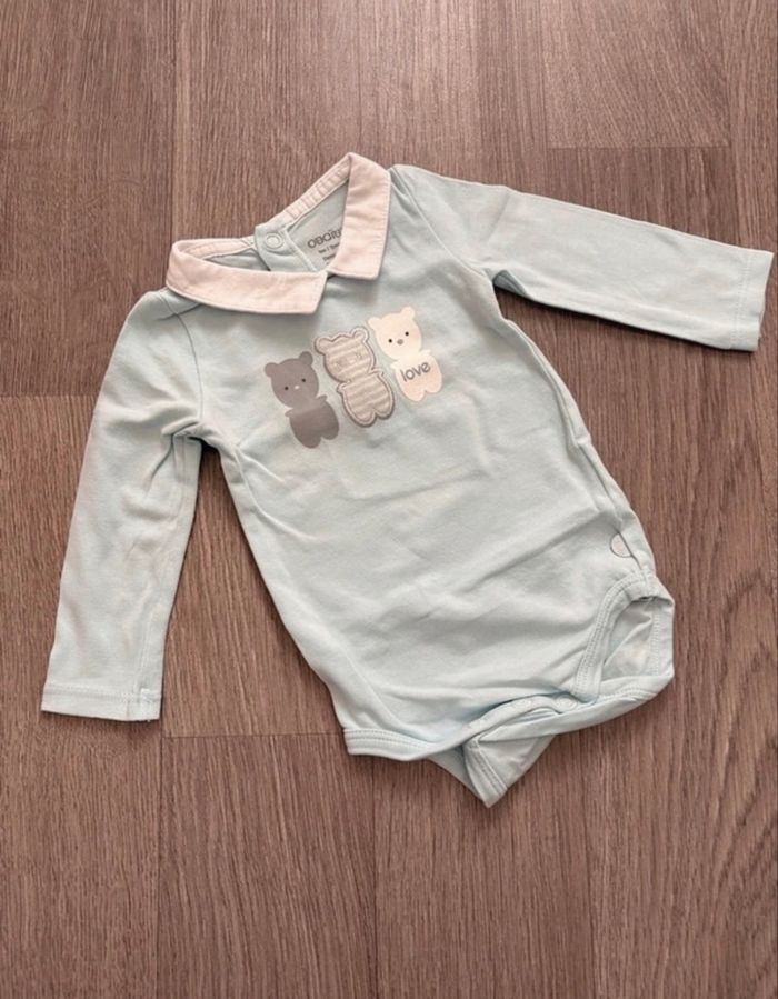 Body manches longues à col - 3 mois 59 cm - Obaibi - photo numéro 1