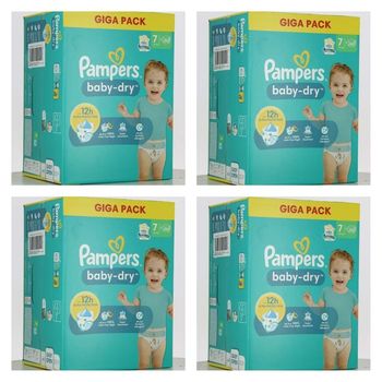 Lot de 360 Couches Pampers Baby Dry 15+ kg Taille 7 Neuf