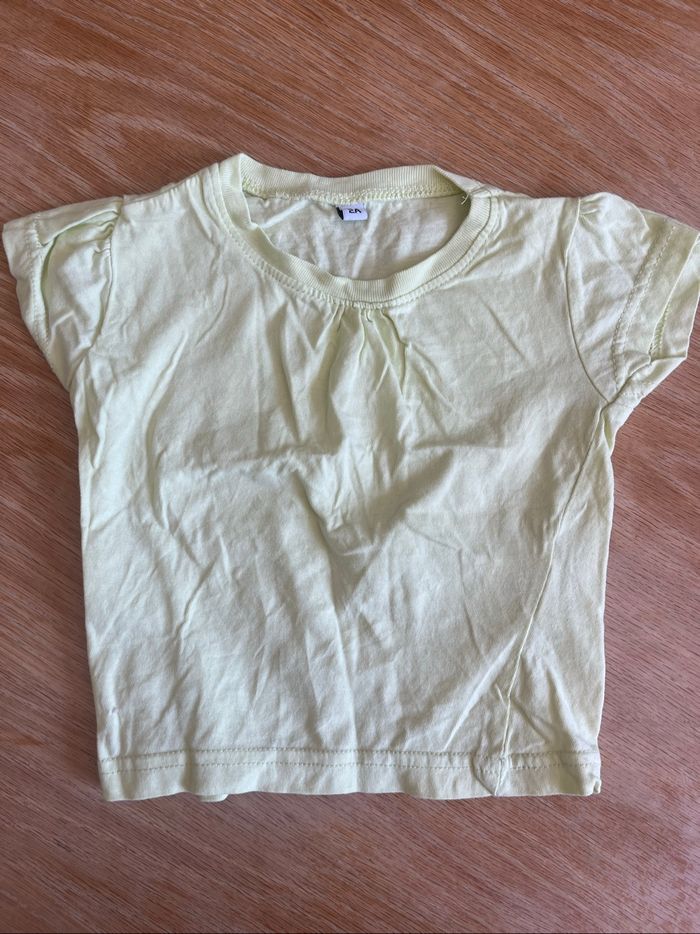 tee shirt jaune 2 ans