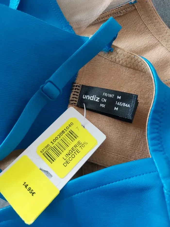 Top brassière bleu taille M - photo numéro 6
