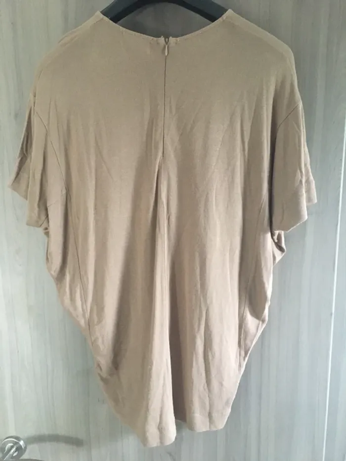 Top drapé beige zara - photo numéro 4