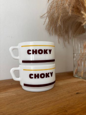 Lot de deux tasses Arcopal Choky