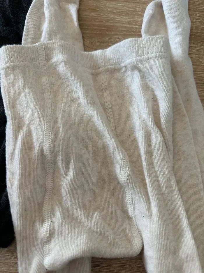 Paire de collants gris foncé er crème - photo numéro 2