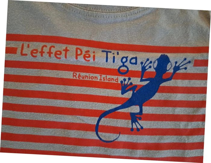 Ensemble salopette et T-shirt salamandre lézard Réunion - photo numéro 2