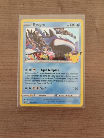 Carte Pokémon Kyogre 003/25 Célébrations 25 ans