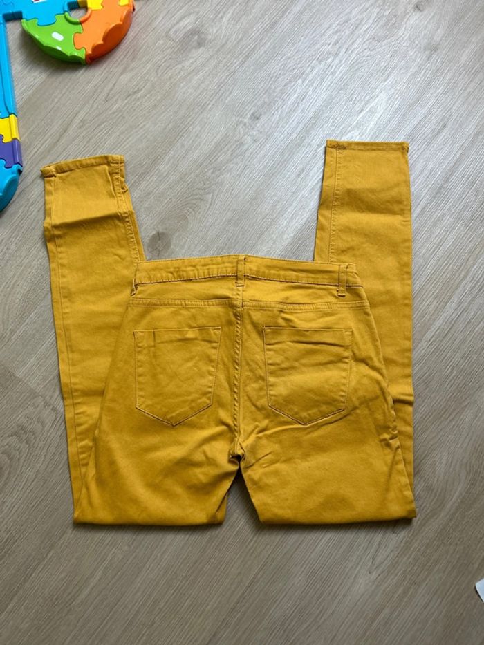 Jean slim jaune moutarde taille 36 - photo numéro 3