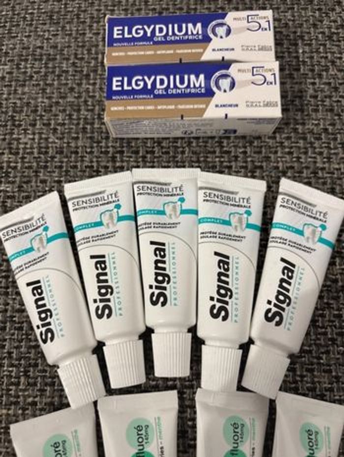 Lot de 11 dentifrices fluocaril signal elgydium - photo numéro 3
